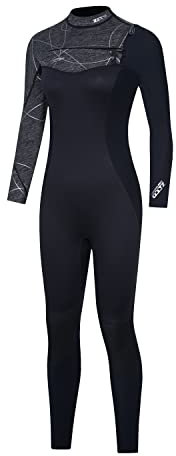 ZCCO Neoprenanzug Damen 3mm Neopren Thermal Brustreißverschluss Badeanzug Herren und Frauen Langer Tauchanzug zum Surfen,Speerfischen,Tauchen,Schnorcheln,Kajakfahren