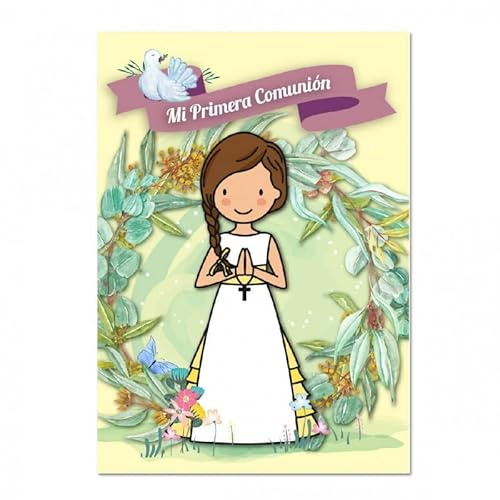 Tarjeta Comunión Beige Niña