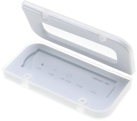 ECSiNG 0.01mm Mikroskop Mikrometer Skala Optische Glas Mikroskop Objektträger Glas Bühne Mikrometer Zubehör für Elektronische Okulare Mikroskop Kameras