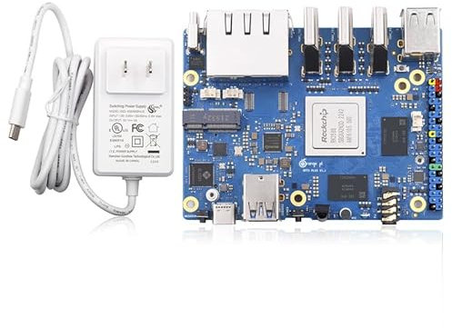 Orange Pi 5 Plus 32GB LPDDR4/4x Rockchip RK3588 8-Core 64-Bit Single Board Computer mit eMMC-Buchse, Development Board Run Orange Pi/Ubuntu/Debian/Android 12 OS (Pi 5 Plus 32G + Netzteil)