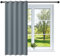 NAKIHOUSE Light Grey Blackout Curtains, Thermal Curtains 46 Wide x 72 Drop Super Blackout Eyelet Ring Top Curtains Bedroom, Single Curtain for Door Doorway Window Living Room Bedroom, 1 Panel