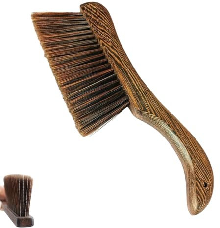 Brosse à Poussière Brosse à Main avec Manche en Bois Brosse De Nettoyage à Poils Doux pour balayer ménage de la Cuisine