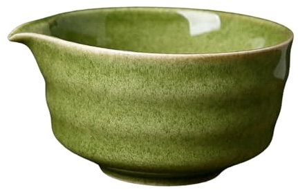 Gralara Bol Matcha En Céramique Fait à La Main, Céramique Chawan, Bol à Mélanger Matcha, Tasse de Japonais pour Amis, Famille, Amoureux Du Thé, Vert Foncé