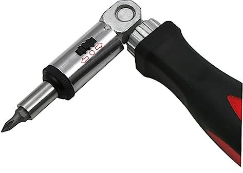 Gadpiparty Multifunktionaler Ratschen Schraubendreher Mit Variablen Winkeln Von 0 Und Innen Sechskant Ideal Für Präzise Schraubarbeiten Und Vielseitige