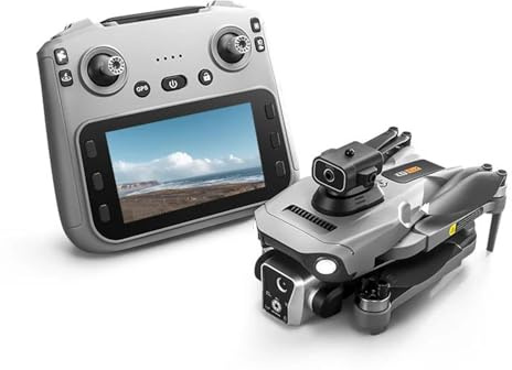 Ny k19 max gps-drönare professionell 4k-kamera antenn fpv borstdrivande hinderundvikande med storskärm fjärrkontroll hopfällbar drönare,Triple battery