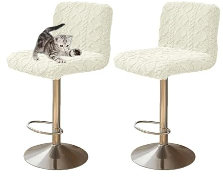 Stretchöverdrag For Rektangulära Ottomaner Med Halkfri Resår(Beige)