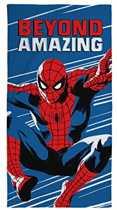 Character World Official Disney Ultimate Spiderman Towel | Super Soft Feel, Beyond Amazing Design | Perfect The Home, Bath, Beach & Swimming Pool | One Size 140cm x 70cm