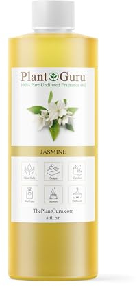 Jasmine Fragrance Oil 8 fl. oz. Scented Oil for DIY Soap Making, Candles, Bath Bombs, Body Butters. Used in Aromatherapy Diffusers, Burners and Warmers. Great Addition to Lotions and Creams.