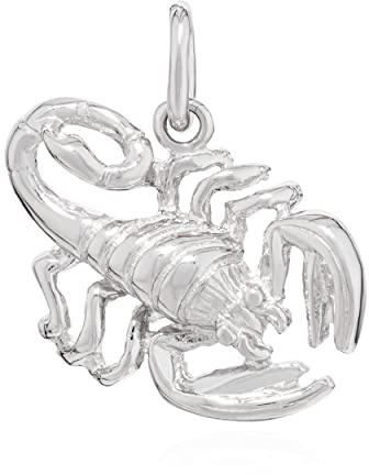 NKlaus Cadena colgante signo zodiacal Escorpio plata 925 brillante Zodiac Horoshop 14180, Plata de ley