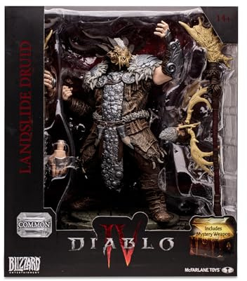 McFarlane Diablo IV Collection, Escultura Druida, Figura del Videojuego Decorativa 15cm con Accesorios y un Arma de Juguete Secreta, para Fans coleccionistas, +14 años, Bizak (64386722)