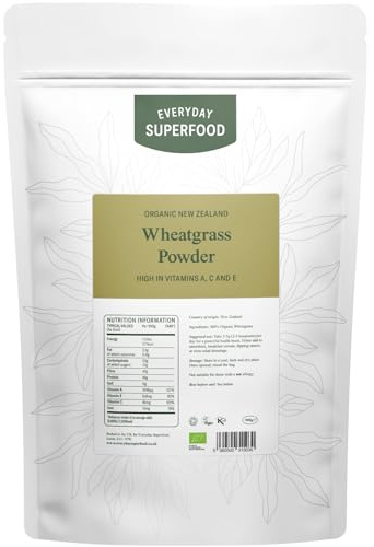 Everyday Superfood Organic Wheatgrass Powder 900g | Premium New Zealand Grown Wheat Grass | Green Juice Powder