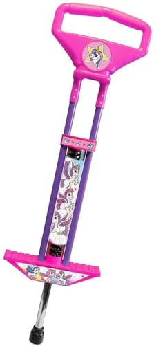 Unibos | Enchanting Unicorn Pogo Stick | Pink & Blue Design | Pogo Stick for Kids| Soft Foam Handlebars | Non-slip foot grips| Ages 5+| Outdoor Fun & Magical Adventure