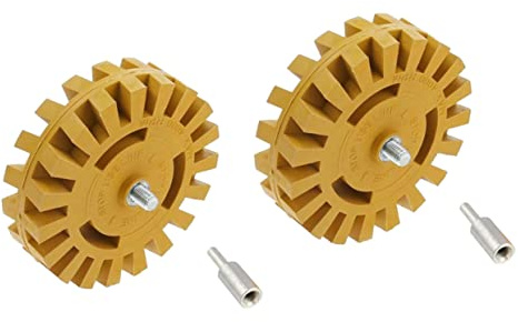 FOYTOKI 2sets Electric Drill Grinding Wheel Professional Glue Removal Tool Decal Remover Auxiliary Wheel Brush Cleaner Glue Removal