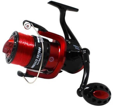 FISHZONE SIRROCO FD7000 SURF Front Drag Fixed Spool Fishing Reel (Pre Spooled with 20lb Line) - For use on Sea Surf
