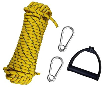 Qsvbeeqj Traccia da sci d'acqua con fibbie e carabine in nylon corda da traino