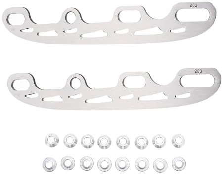 LALAFINA Cuchillas de Repuesto para Patines de Ruedas de Acero Inoxidable Diseño Práctico E Insertos Laterales para Patinaje sobre Hielo y Hockey