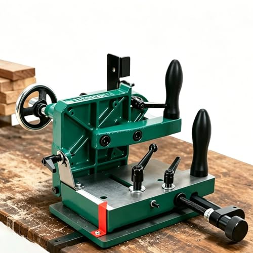 Maschera Per Tenonare Per Segare Da Tavolo Per Impieghi Gravosi, Utensile Per Mortasare Di Precisione Per Legno Con Larghezza Di Serraggio Di 82,5 Mm (3,25 Pollici), Protezione Antiritorno Obliqua