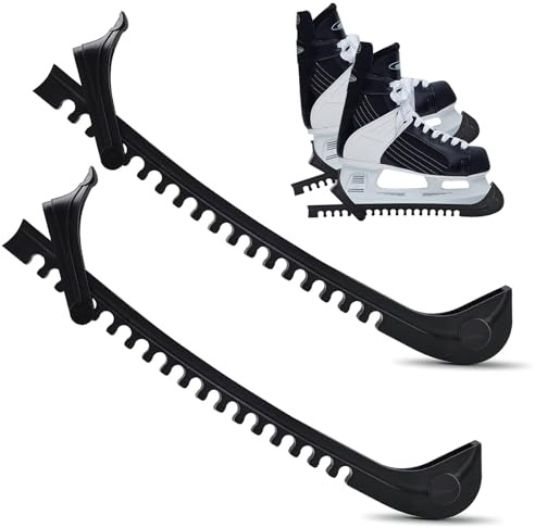 Zoyiancy Ice Skate Guards Ice Skate Covers Ice Skate Blade Covers Figure Skate Guards with Adjustable Buckle Skate Accessories (1 Pair) (Black)