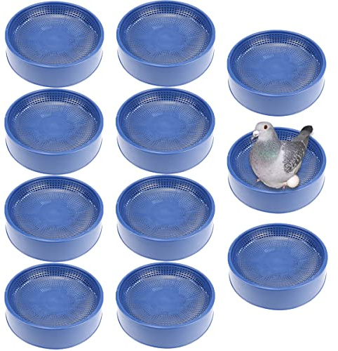 YOLUFER 10 Pcs Plastic Pigeon Nest Bird Nest Bowls Pigeon Nest Bowl Breeding Hatching Nest for Pigeons Quails Breeding Hatching (Blue)