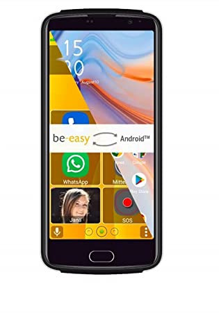 Smartphone 4G semplificato per Anziani Compatibile Apparecchi Acustici M4/T4 HAC T-Coil Display 5,5 SOS Geo Fence Zona di Sicurezza GPS Ricarica Wireless Controllo Remorto WhatsApp Ram 3GB Android 11