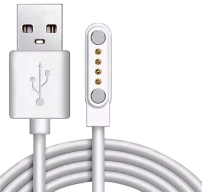 Aoekne Universal Kinder Smartwatch Ladekabel Magnetisch, Universeller Smartwatch Zubehör USB 4 polig Magnetisch Ladegerät für Smart Watch, Polig Pitch 2,54mm