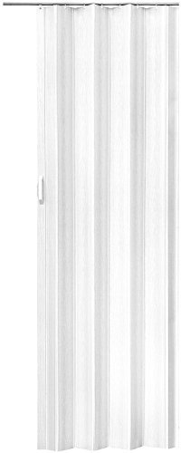 tectake® Porta a Soffietto PVC, Divisorio per Ambienti, Impermeabile, Facile da Pulire, Con Chiusura Magnetica, 80 x 203 cm - Bianco