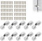 Hsyadazi Lot de 10 charnières à visser à 90° avec vis pour portes d'armoire, portes en bois et meubles de cuisine (cachées, 78 x 33 mm)