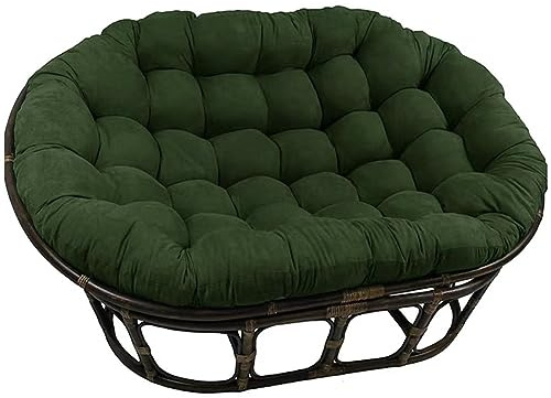 SSLLH Double Papasan Chair Cushion Only, 67x47inch Round Thicken Colorfast Rattan Wicker Egg Swing Chair Cushions Indoor/Outdoor Pet Floor Pillows Meditation Cushion