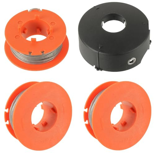 JAMHER F016800175 Bobina di Ricambio 1,6mm x 8M per Bosch ART 23 26 30 Combitrim Easytrim con Copertura F016L71088 (3 Bobine, 1 Copertura)
