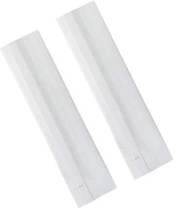 WACCOMT Pack de 100 Piezas de Papel Kraft Termosellable Mylar Film Bolsas de Vacío Papel de Aluminio Bolsa Plana con Muesca para el Envasado de Alimentos (Blanco, 3x12cm (1.2x4.7 inch))
