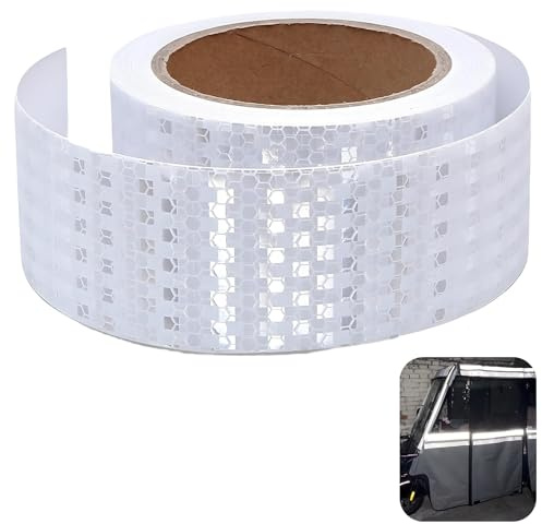 Zerabidpro Bande Reflechissante Autocollante 10m X 5cm, Bande Réfléchissante Haute Visibilité pour Sécurité et Marquage, Résistant aux Intempéries et Imperméable, pour Véhicules et Signalisation
