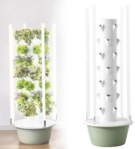 Sistema di coltivazione idroponica forestalk, giardino verticale a torre con aeroponica automatizzata e luci LED per giardinaggio di erbe da interno