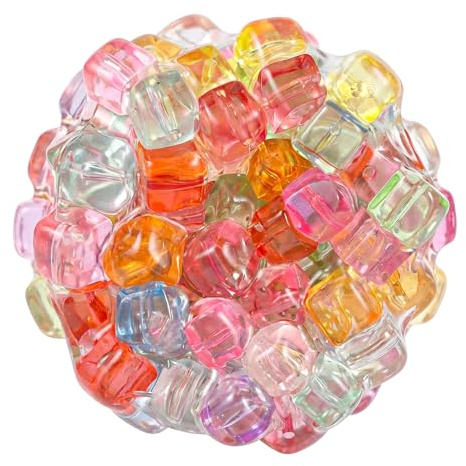 Bola antiestrés crujiente, Juguetes Coloridos para apretar Cubitos de Hielo con Aspecto de vidriera Vintage, Juguetes Suaves para aliviar la ansiedad: Bola antiestrés crujiente de 6 cm/2, 36 Pulgada