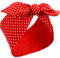 Bandana-Haarband, weiß, gepunktet, Retro, Haarschmuck für Damen und Mädchen (rot)