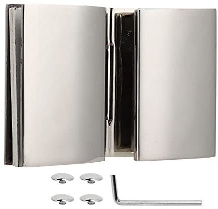 Edelstahlscharnier Flaches Doppelseitiges Scharnier für das Badezimmer mit der Dusche zu Hause Glastür Möbelzubehör, Verfügbare Glasdicke: 8-12 mm