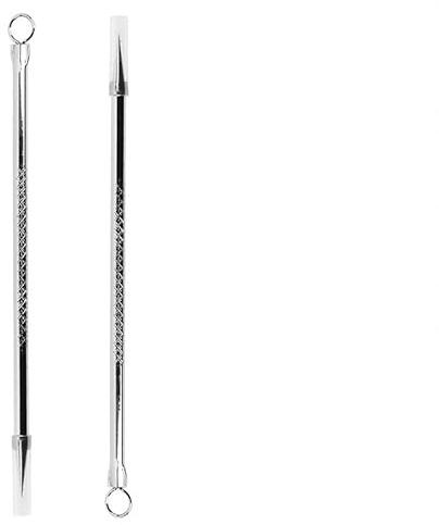 Harrista 2 unids espinillas acné removedor de espinillas Kit de herramientas de cuidado facial Spot Comedone Extractor