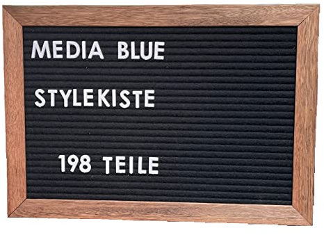 schwarz Letterboard, 33 x 23 cm, Holz, Buchstaben, Buchstabentafel, Message Board, Wandmontage, Standard