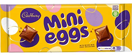 Cadbury Chocolate Easter Mini Eggs Chocolate Bar, Milk Chocolate Bar With Micro Mini Egg Inclusions, 360 g (Pack of 1)