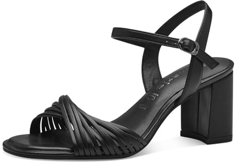 Tamaris Femme Sandalette Sandale à Talon, Noir, 37 EU