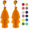 Boho Quasten Ohrringe,Quasten Anhänger Orange,Bohemian Vintage Ohrringe