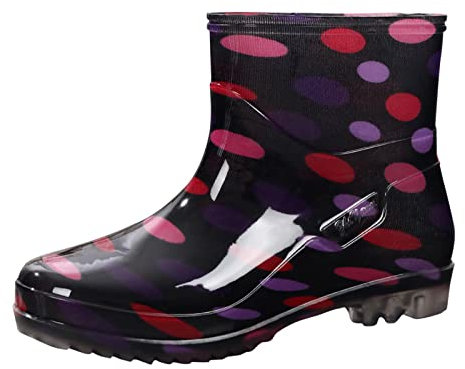 WKAYsIV Stivali Donna Scarpe da Pioggia in Gomma da Donna, Corte, Colore Nero, Rosa, Impermeabili, Antiscivolo, Eleganti, estive, per attività, Stivali da Stivali Gomma Bambino 28 39 9.99
