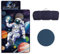 Schlafsack Kinder mit Kopfkissen Reißverschluss, Faltbare Kinderschlafsack mit Kissen Abnehmbar für Mädchen Jungen, Leicht Reinigen Schlafsack für Outdoor Indoor Camping, 150×60cm (Astronauten)