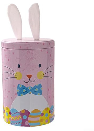 Scatola decorativa a forma di coniglietto in ferro, perfetta per conservare caramelle e aggiungere fascino a qualsiasi stanza (rosa)