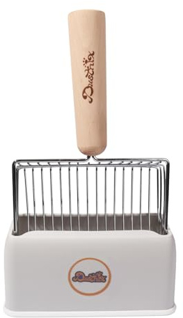 DUSTNIX Cat Litter Scoop Metal Litter Scooper with Holder Cat Litter Scooper Kitty Litter Scoop Cat Poop Scooper Poop Scooper for Cat Litter Litter Box Scooper Metal