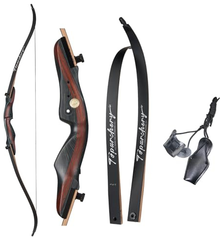 62 Zoll Recurvebogen 20-50lbs toller Einsteigerbogen Anfängerbogen für Erwachsene und Jugendliche im Bogensport Bogenschießen (25 lbs)