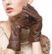 Nappaglo Damen klassische Lederhandschuhe Touchscreen Italienisches Lammfell Winter Warm Reines Kaschmir-Futter Handschuhe (XL (Umfang der Handfläche:20.3-21.6cm), Dunkelbraun(Touchscreen))