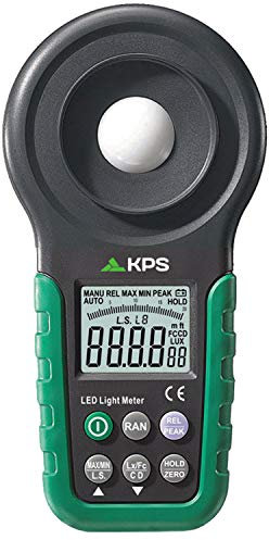 KPS Digital Luxmeter Tragbare Photometer Belichtungsmesser Beleuchtungsstärke Lichtmesser mit Bereich bis 200.000 Lux