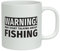 Shopagift Warning May Start Talking about Fishing White 10oz Novelty Gift Mug Cup