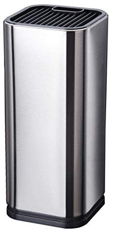 Universal Stainless Steel Knife Block with Slots for Scissors- Detach to Easy Clean & Unique Slot Design to Protect Blade - Knife Holder for Safe, Space Saver- 14 Slots 9.2 inch Knife Storage