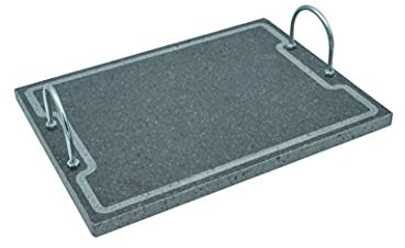 Lava Grill Plus 40 x 30 cm parrilla con asas piedra volcánica etnea placa lijada para horno y barbacoa cocción carne, pescado, verduras y pizza Etna Stone & Design